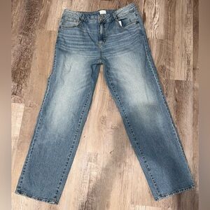 Women's Time and Tru High Rise Straight Jeans with a slight wide leg Size 18